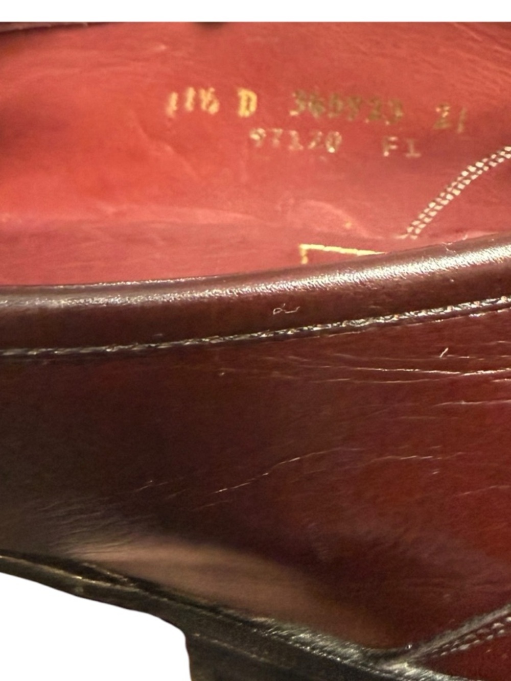 Florsheim Royal Imperial Burgundy Brown Leather Horsebit Loafers 11.5 D Vintage - Picture 4 of 10